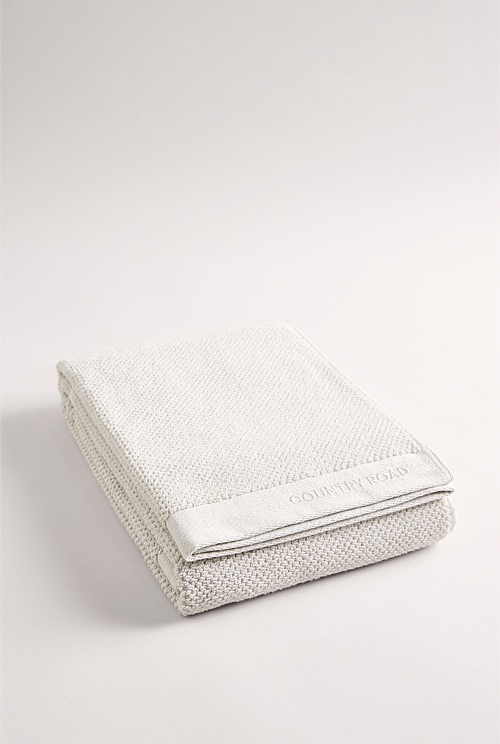 Pale Grey Calo Australian Cotton Bath Towel - Towels & Mats | Country Road