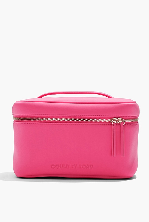 Candy Pink Neoprene Large Cosmetic Bag Bags Country Road