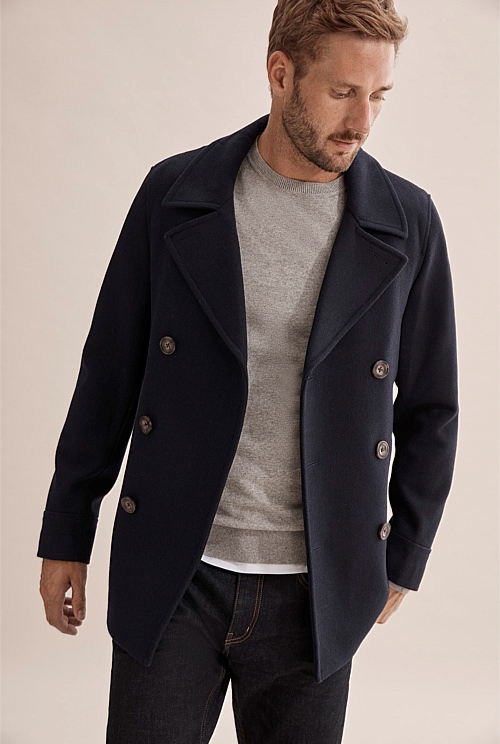 Navy Peacoat - Jackets & Coats | Country Road