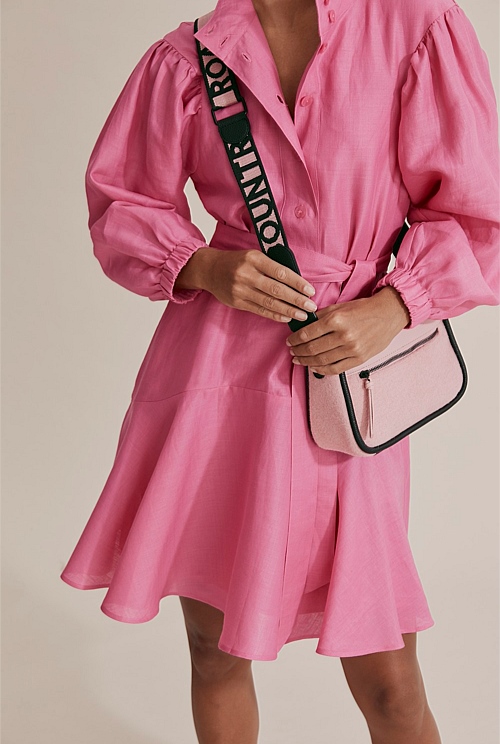 Smokey Pink Piped Detail Crossbody Bag Bags Country Road