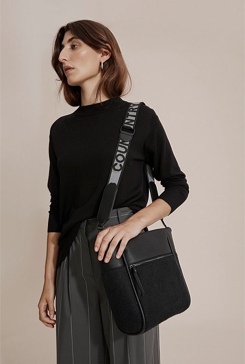 Black Piped Detail Sling Bag - Bags | Country Road