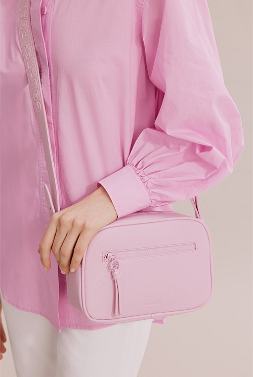 Sugar Pink Strap Detail Crossbody Bag Bags Country Road
