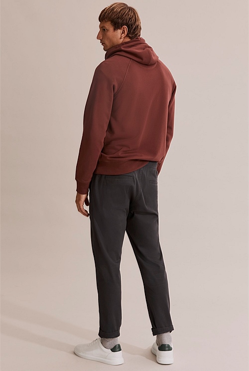 Russet Verified Australian Cotton Heritage Hooded Sweat Natural