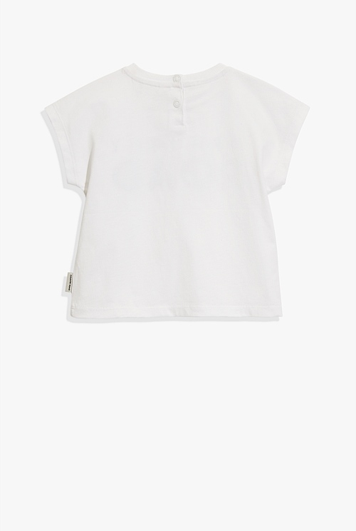 Sil Mtlc Marsh Organically Grown Cotton Logo Sequin T-Shirt - T-Shirts ...
