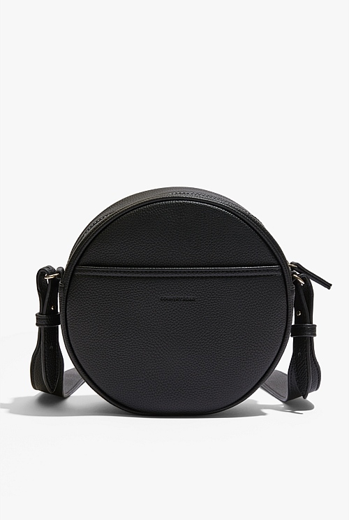 Black Branded Round Crossbody Bag Bags Country Road