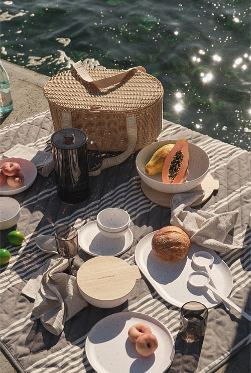 Natural Sand Picnic Basket Picnic Country Road