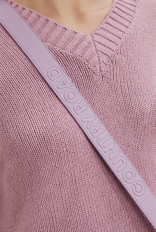 Lavender Strap Detail Crossbody Bag Bags Country Road