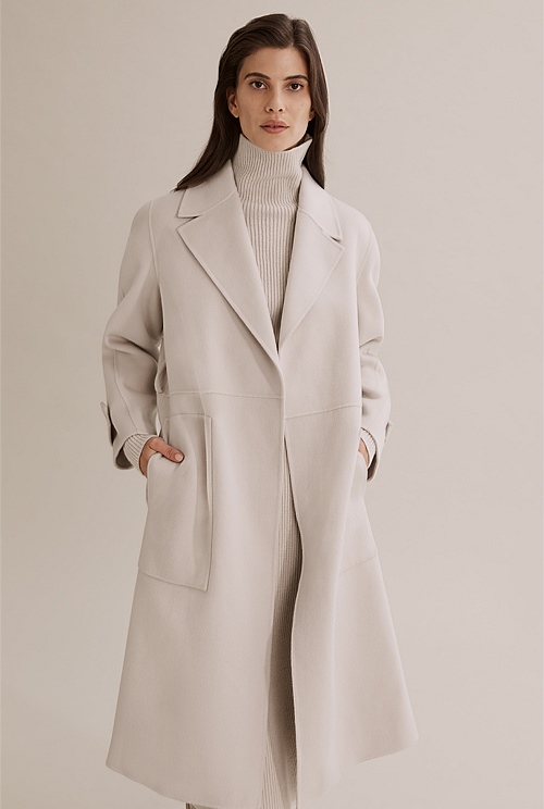 Putty Belted Soft Coat - Jackets & Coats | Country Road