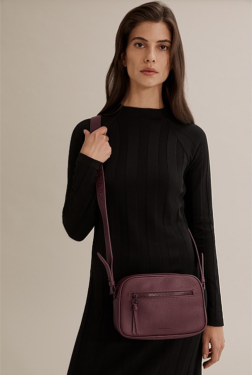 Plum Strap Detail Crossbody Bag Bags Country Road