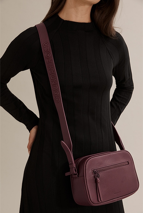 Plum Strap Detail Crossbody Bag Bags Country Road