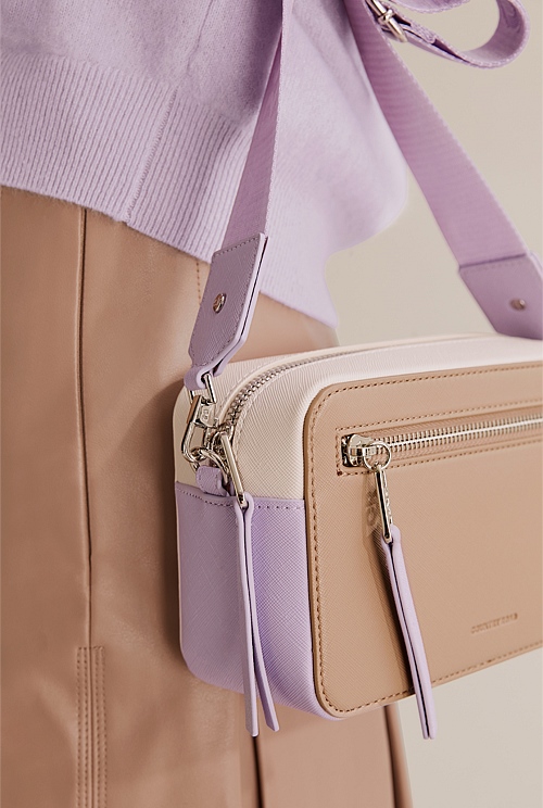 Dusty Lilac Branded Camera Bag Bags Country Road