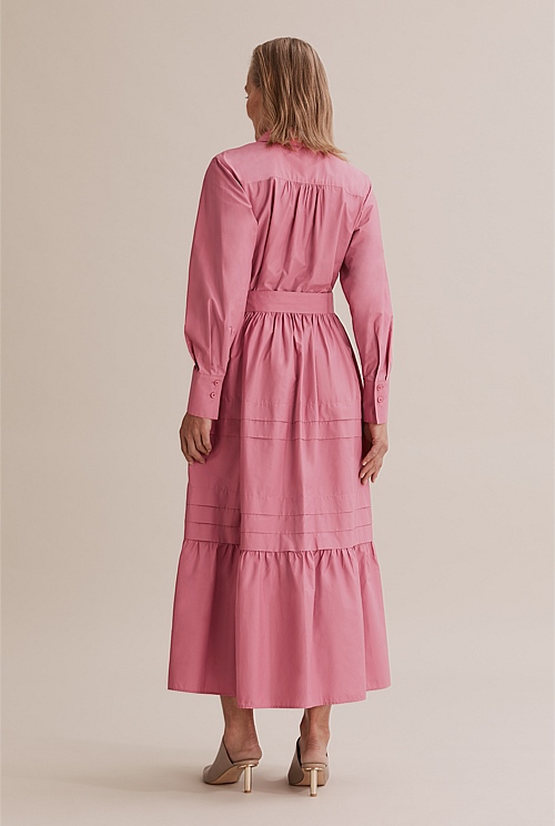 Rose Wine Panelled Shirt Dress - Dresses | Country Road