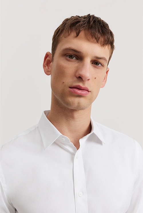 White Slim Fit Oxford Shirt - Business Shirts | Country Road