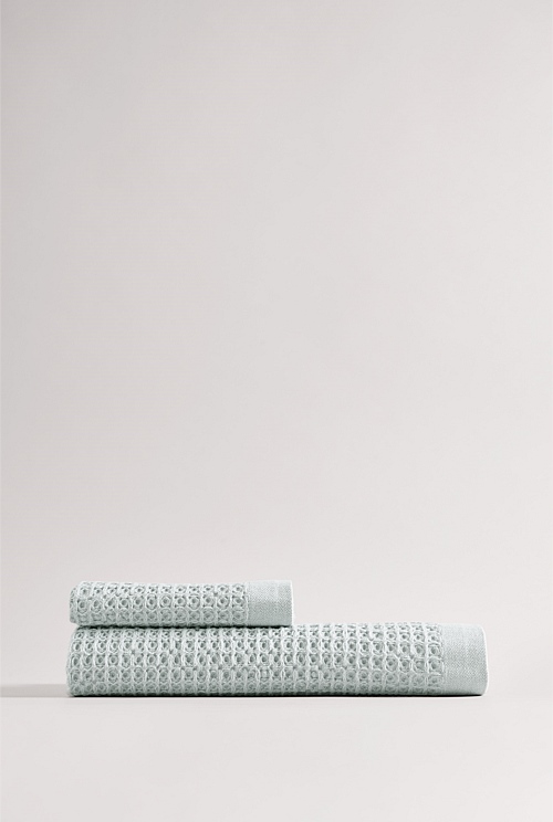 Pale Lake Conran Australian Cotton Waffle Bath Towel Towels & Mats Country Road