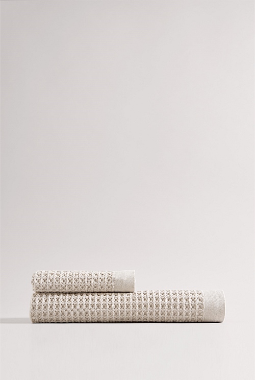 Natural Conran Australian Cotton Waffle Bath Towel - Towels & Mats ...