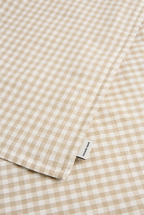 Natural Noni Gingham King Quilt Cover King Quilt Covers Country Road