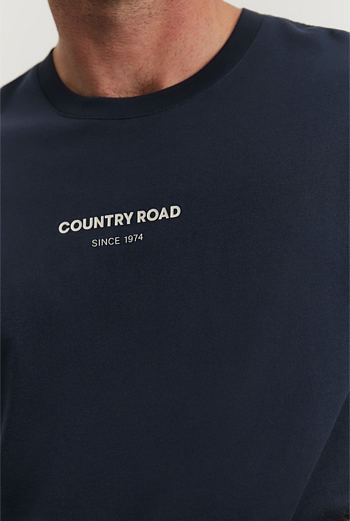 Navy Australian Cotton Modern Logo TShirt TShirts Country Road