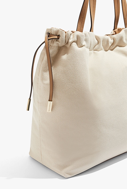Natural Drawstring Tote - Bags | Country Road