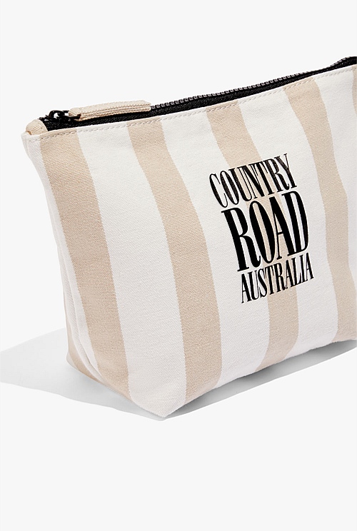 Sand Australian Cotton CR Tri Cosmetic Case Bag Bags Country Road