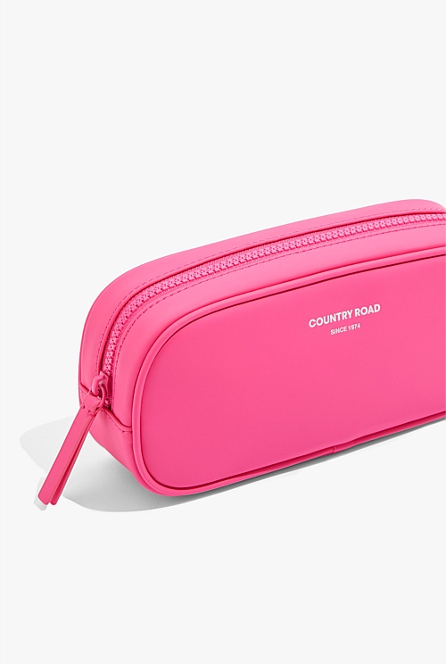 Candy Pink Coated Mini Cosmetic Case Bag Bags Country Road