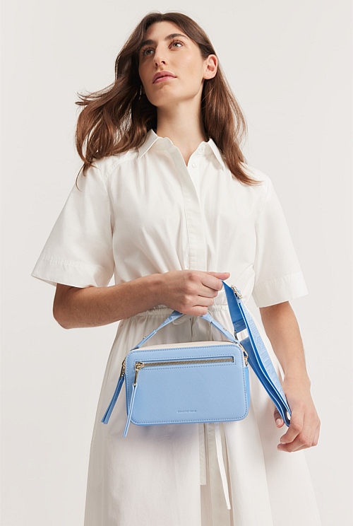 Soft Blue Branded Camera Bag Bags Country Road