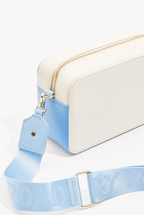 Soft Blue Branded Camera Bag Bags Country Road