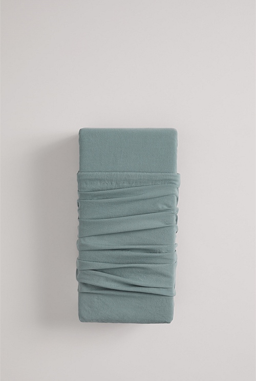 Blue Gum Brae Australian Cotton King Single Fitted Sheet Sheets Country Road