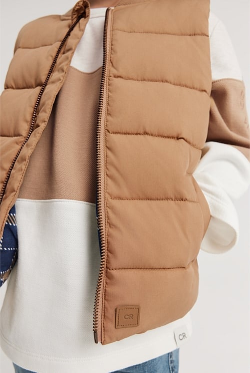 Camel Rib Nylon Vest Jackets & Coats Country Road
