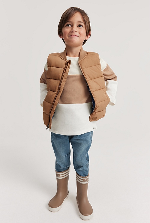Camel Rib Nylon Vest Jackets & Coats Country Road