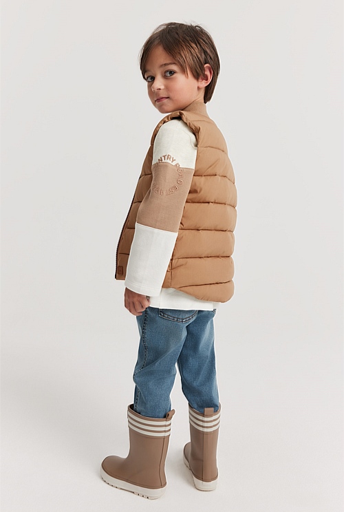 Camel Rib Nylon Vest Jackets & Coats Country Road