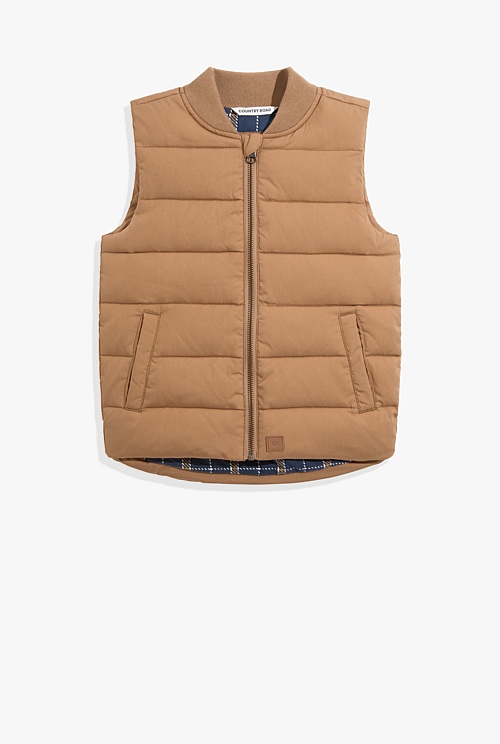 Camel Rib Nylon Vest Jackets & Coats Country Road