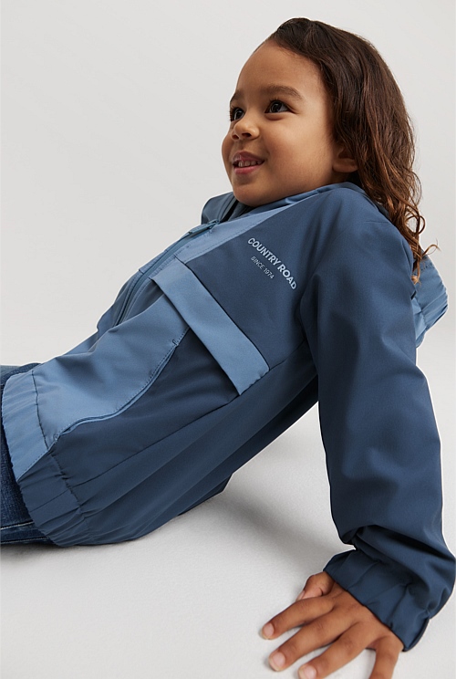 Navy Zip Rain Jacket Jackets & Coats Country Road