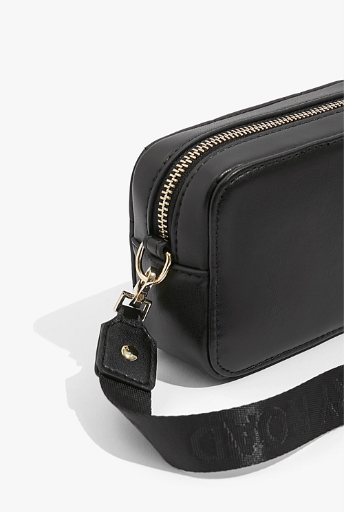 Black Quilted Logo Bag New Logo Country Road