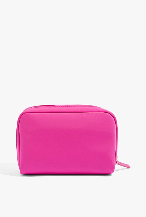 Vivid Pink Recycled Polyester Medium Soft Cosmetic Case - Bags ...