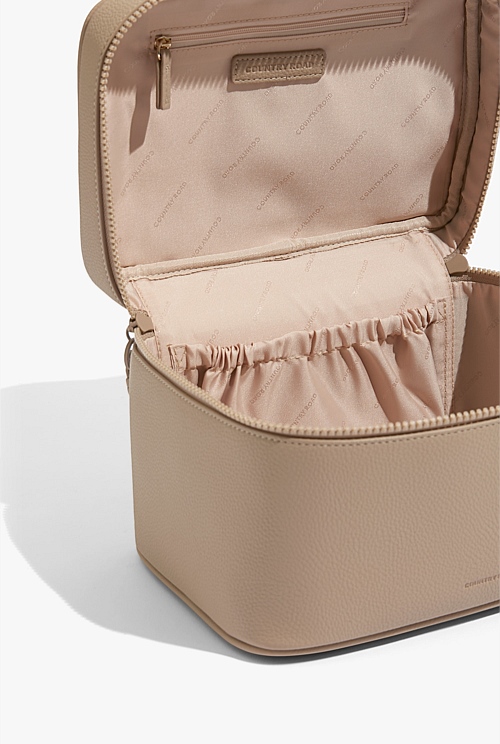 Dark Camel Branded Detail Cosmetic Bag Bags Country Road