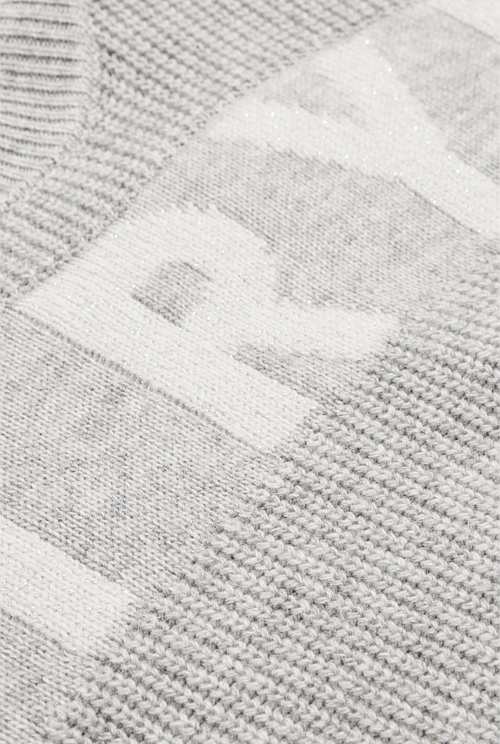 Light Grey Marle Logo Intarsia Knit - Knitwear | Country Road