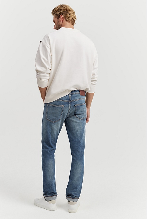 Mid Blue Slim Fit Jean - Pants | Country Road
