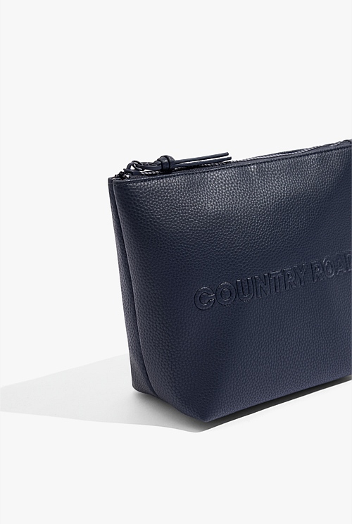 Navy Branded Detail Tri Cosmetic Bag Bags Country Road