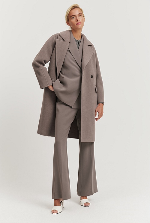 Mushroom Longline Slim Blazer Jackets & Coats Country Road