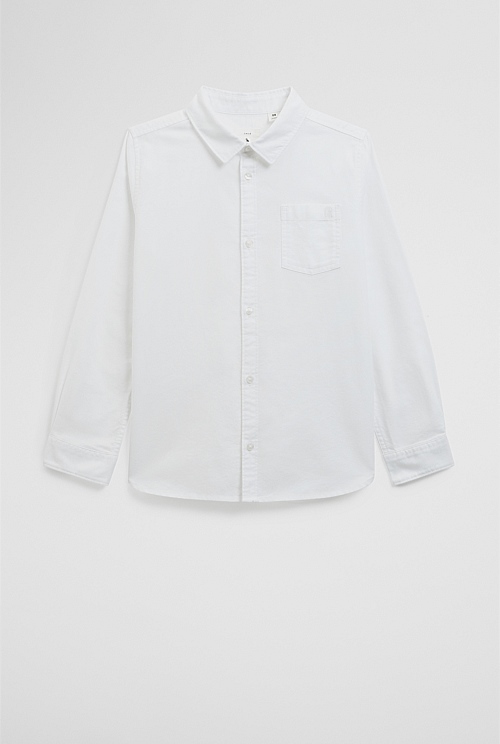 White Organically Grown Cotton Oxford Shirt - Organically Grown or ...
