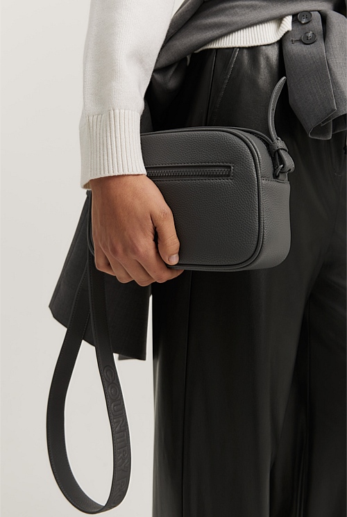 Charcoal Strap Detail Crossbody Bag Bags Country Road