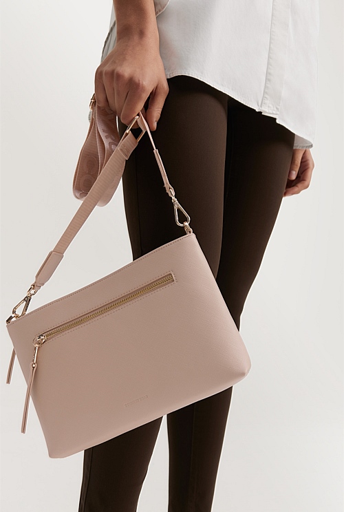 Sand Branded Zip Crossbody Bag Bags Country Road