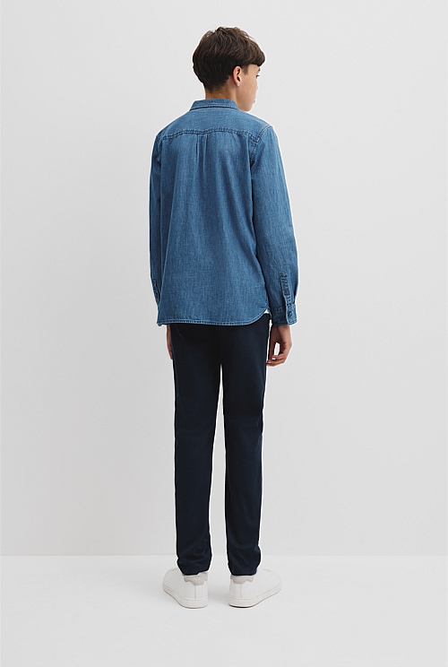 Teen Organically Grown Cotton Chambray Shirt Shirts Country Road