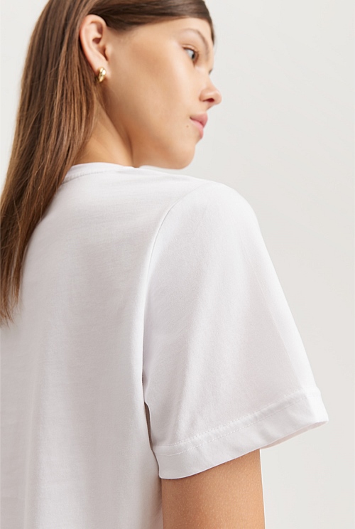 White Australian Cotton Slim Fit TShirt TShirts & Tops Country Road