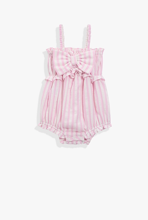 Sweet Cross Bow Romper
