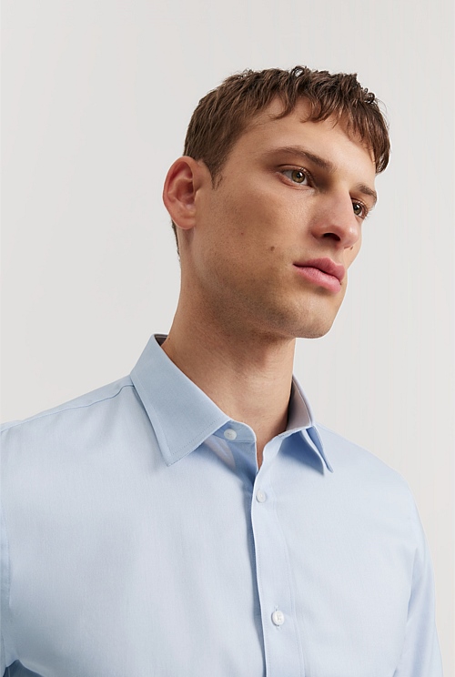 Sky Blue Slim Fit Oxford Shirt - Business Shirts | Country Road
