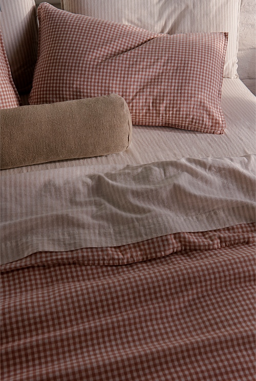 Pink Salt Noni Gingham King Quilt Cover King Quilt Covers Country Road