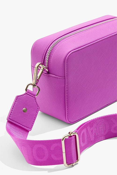 Fluoro Vivid Purple Branded Camera Bag Bags Country Road