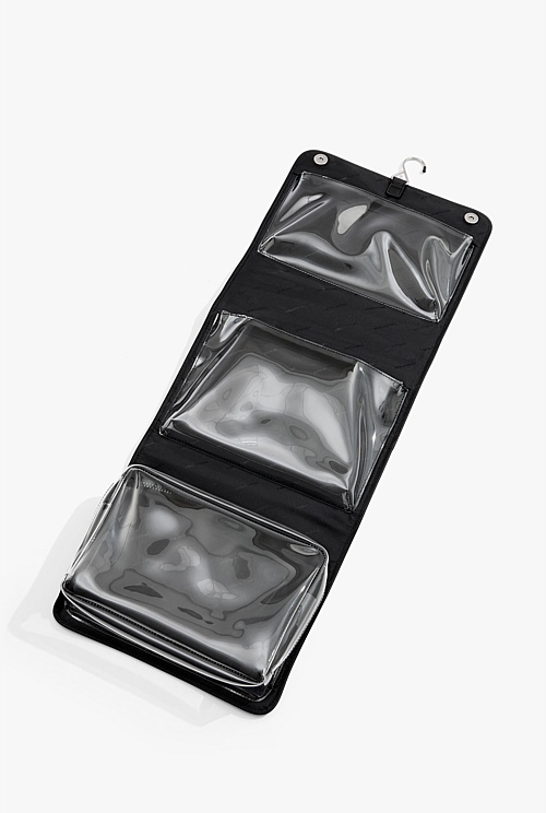 Black Recycled Polyester RollUp Cosmetic Bag Bags Country Road