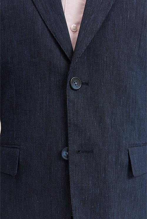 Blue Slim Fit Stretch Mini Stripe Jacket - Jackets & Coats | Country Road